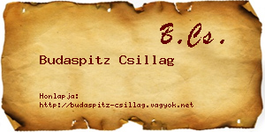 Budaspitz Csillag névjegykártya